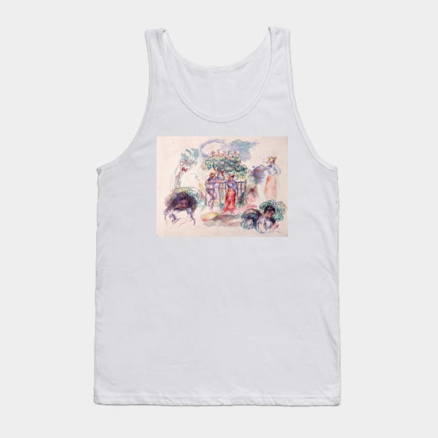 Figures under a Tree by Auguste Renoir Tank Top by Classic Art Stall